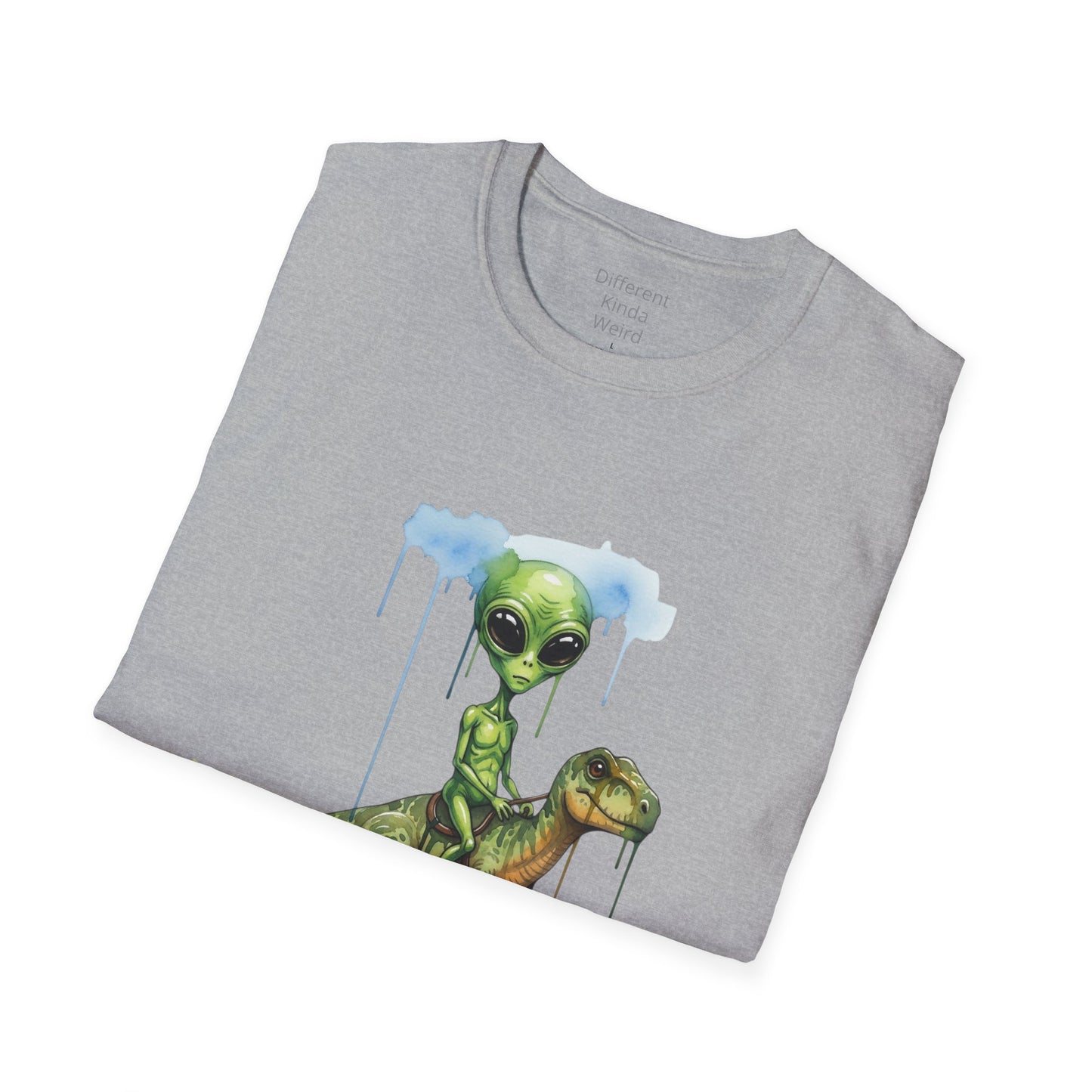 Alien Riding T-Rex T-Shirt