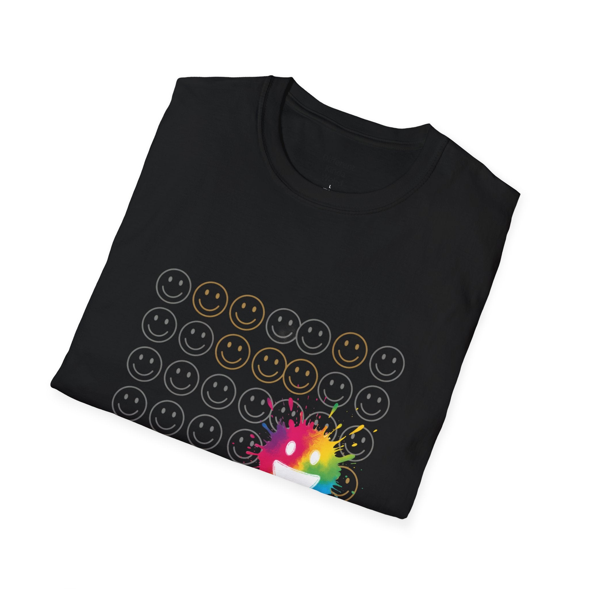 Smiley Grid T-Shirt — Color Splash Emoticon Graphic Tee