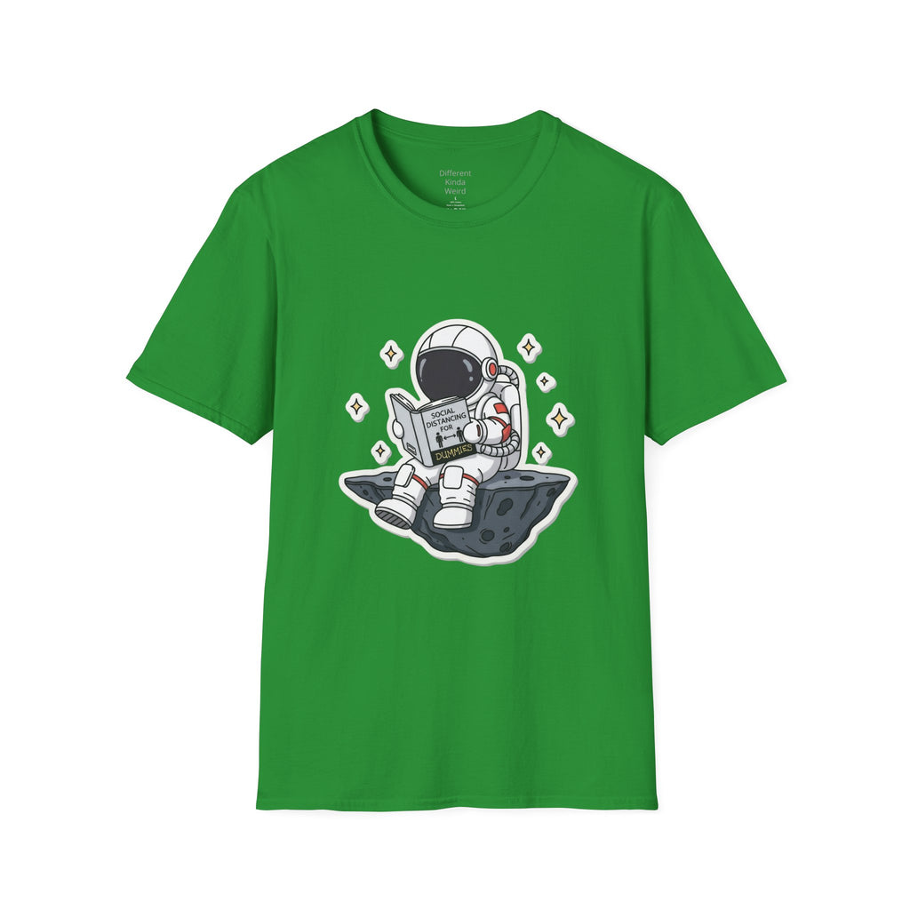 Astronaut Reading T-Shirt — Cute Space Explorer Graphic Tee
