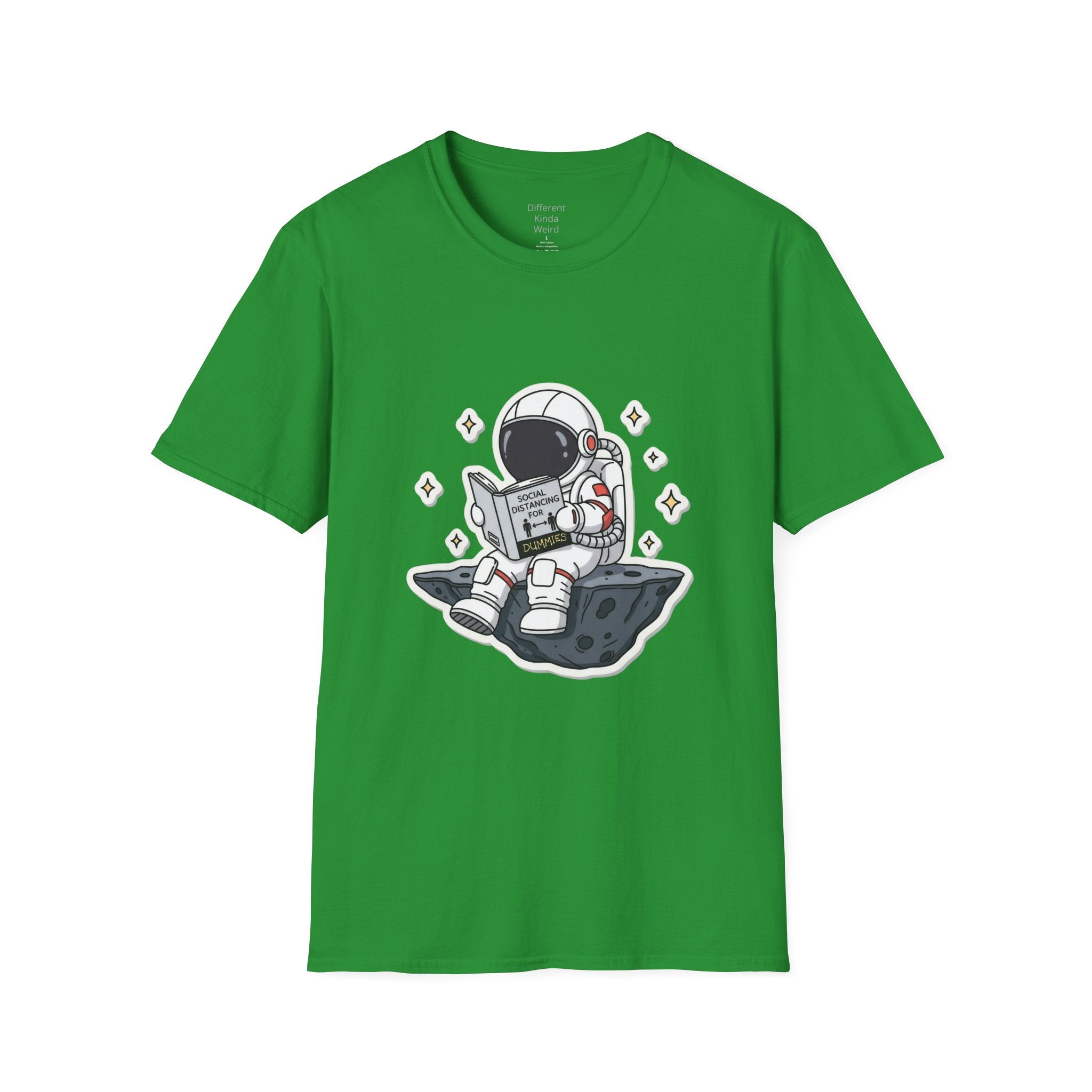 Astronaut Reading T-Shirt — Cute Space Explorer Graphic Tee