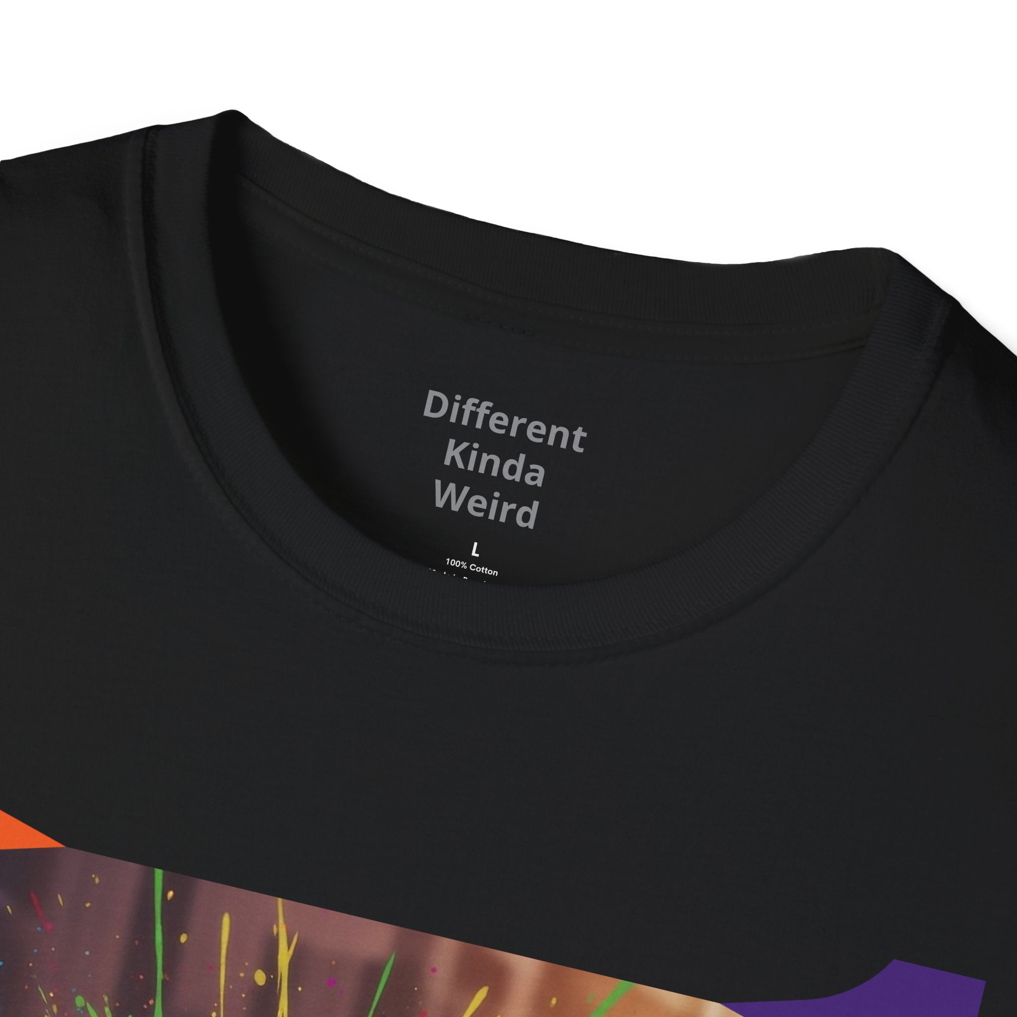 T-Shirt — "Warning Weirdo" Retro Smiley Graphic Tee