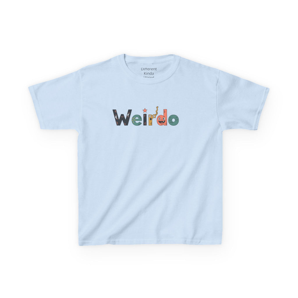Kids Tee — 'Weirdo' Colorful Letter Graphic