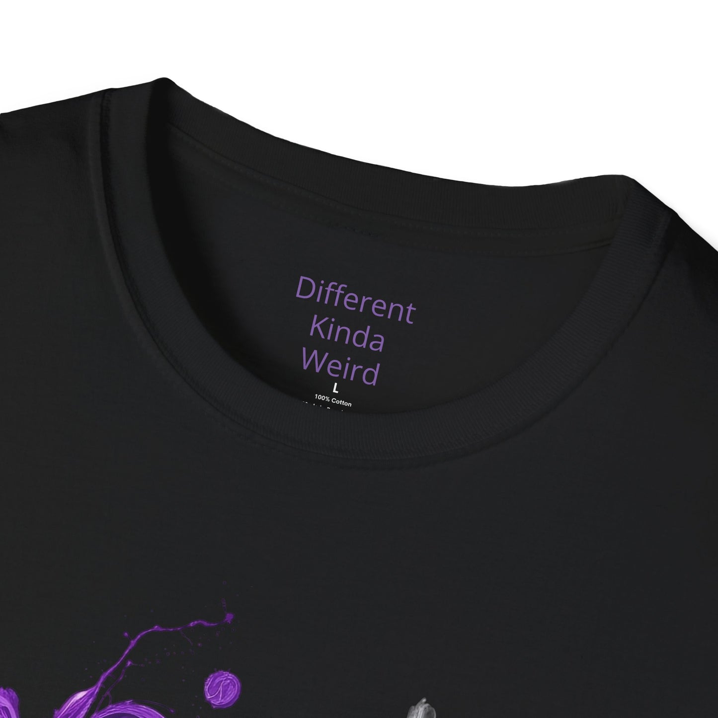 Weirdo Graphic Tee — Purple Grunge Text T-Shirt