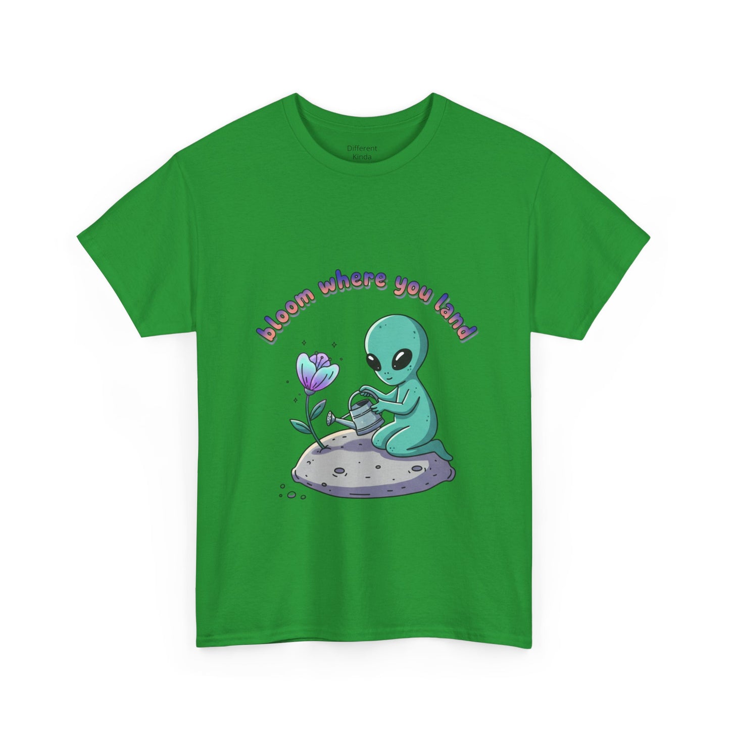 Alien Planting Tee — "Bloom Where You Land" Cute Alien Graphic T-Shirt