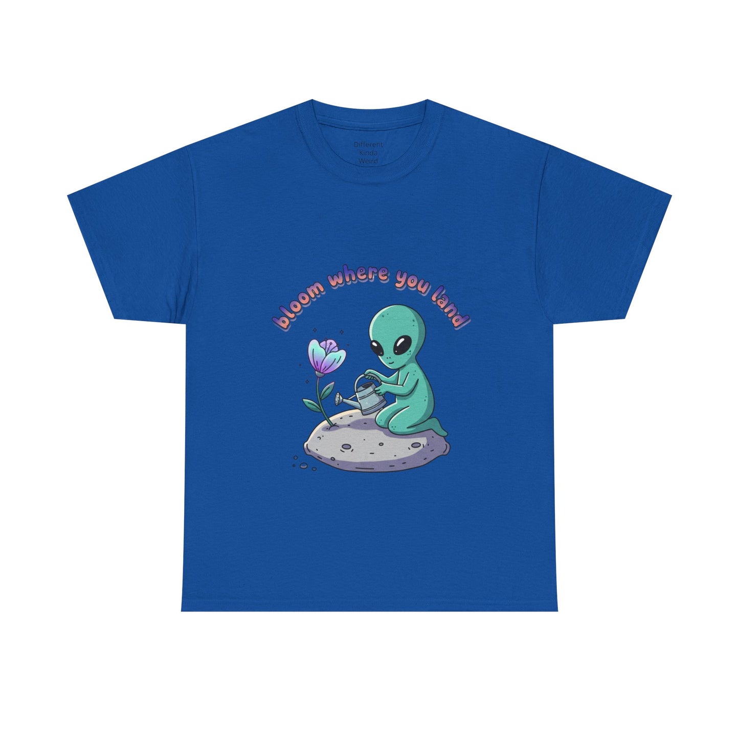 Alien Planting Tee — "Bloom Where You Land" Cute Alien Graphic T-Shirt