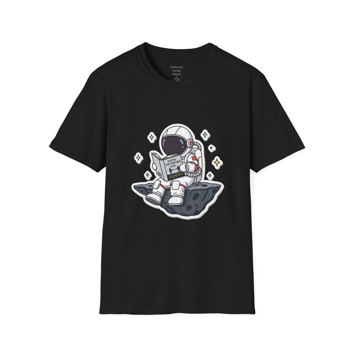 Astronaut Reading T-Shirt — Cute Space Explorer Graphic Tee