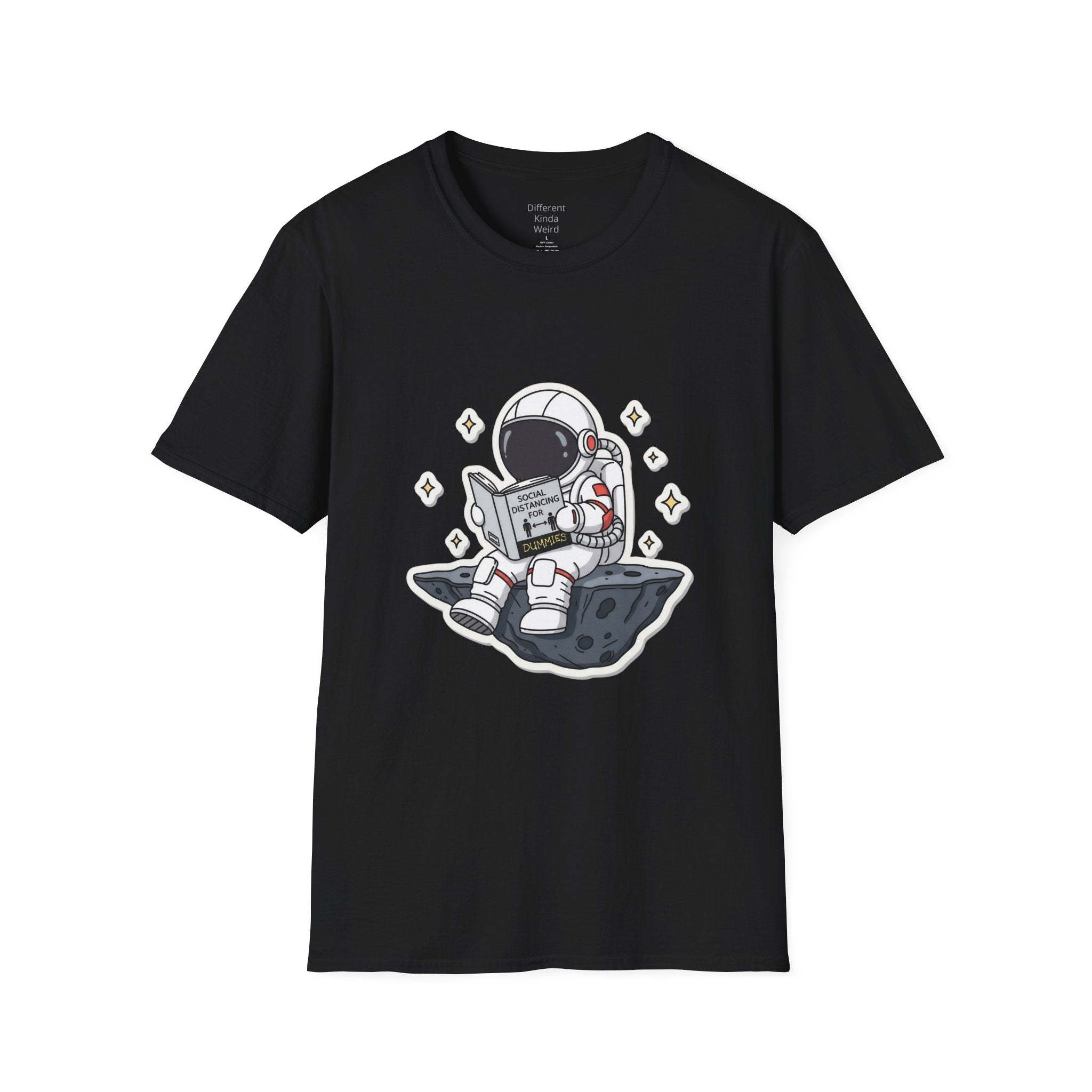 Astronaut Reading T-Shirt — Cute Space Explorer Graphic Tee