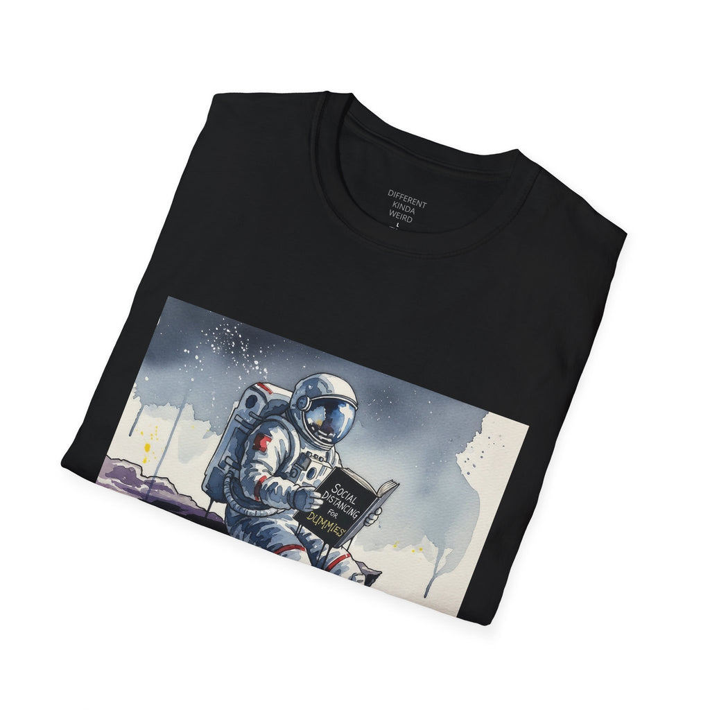 Astronaut Reading T-Shirt — Space Explorer Graphic Tee