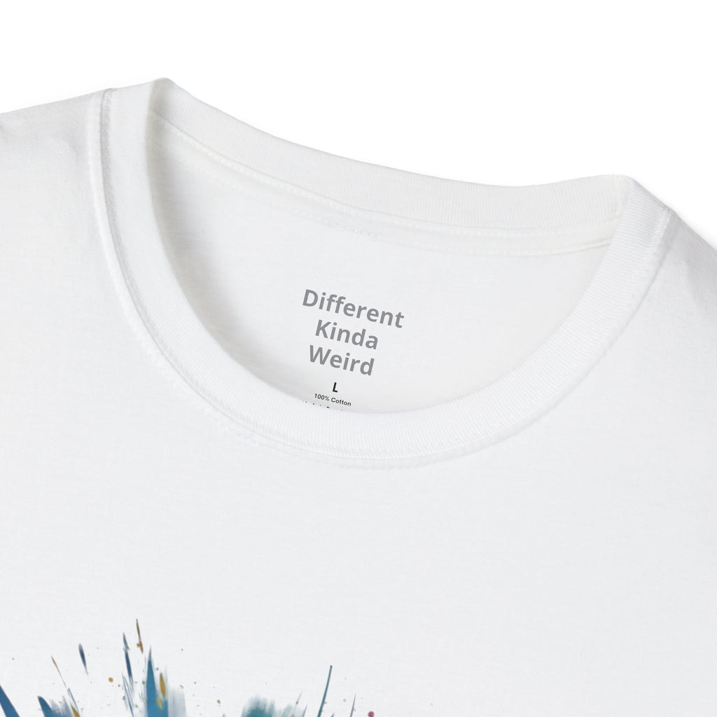 Cat Moonwatercolor T-Shirt — Colorful Crescent Moon Cat Tee