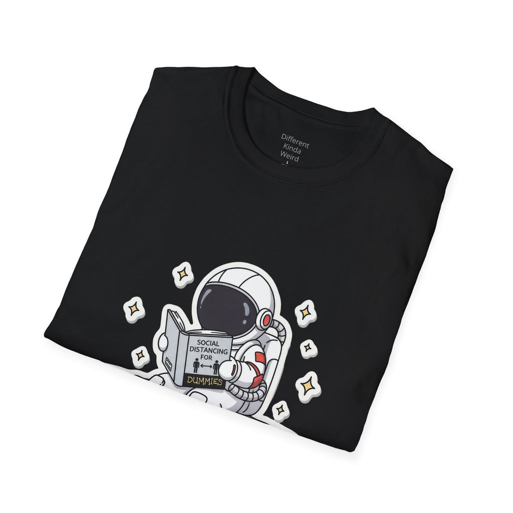 Astronaut Reading T-Shirt — Cute Space Explorer Graphic Tee