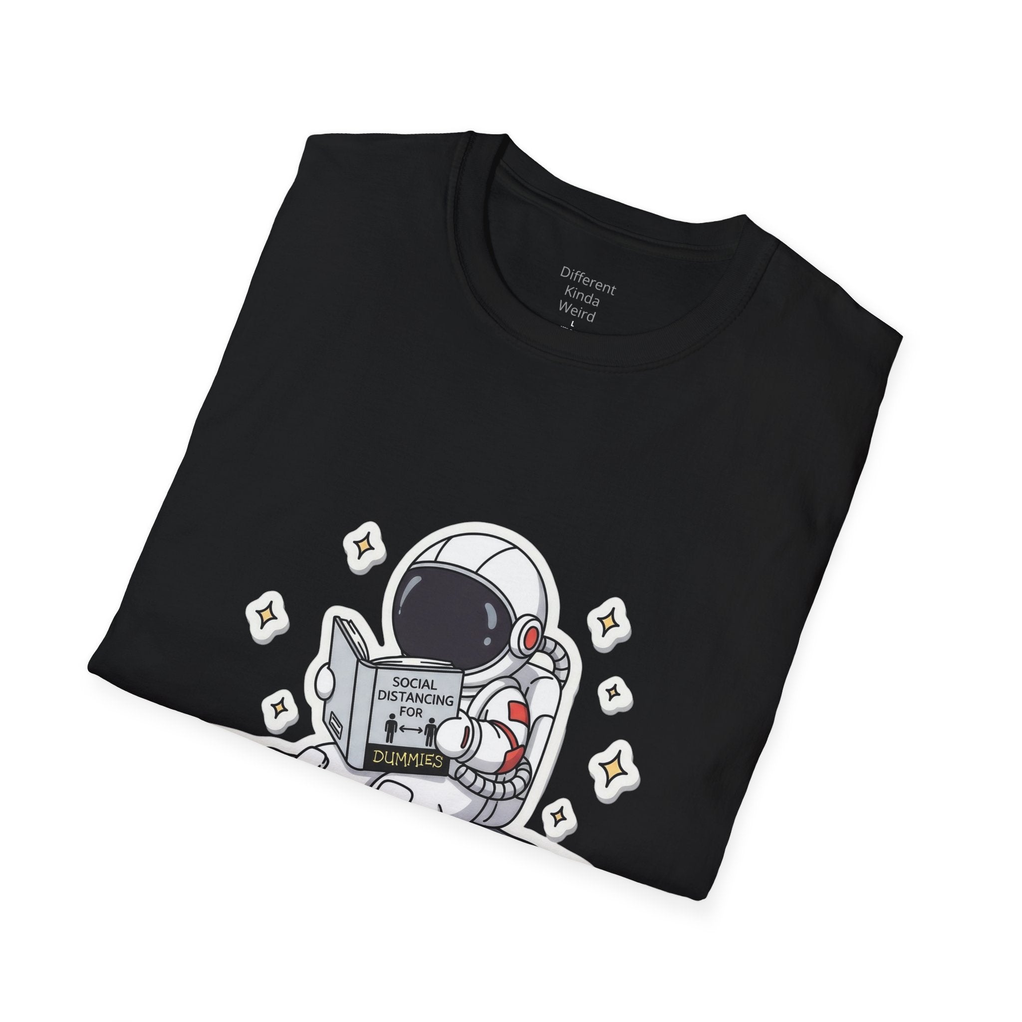 Astronaut Reading T-Shirt — Cute Space Explorer Graphic Tee