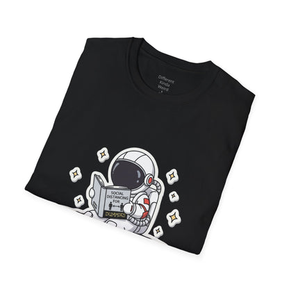 Astronaut Reading T-Shirt — Cute Space Explorer Graphic Tee