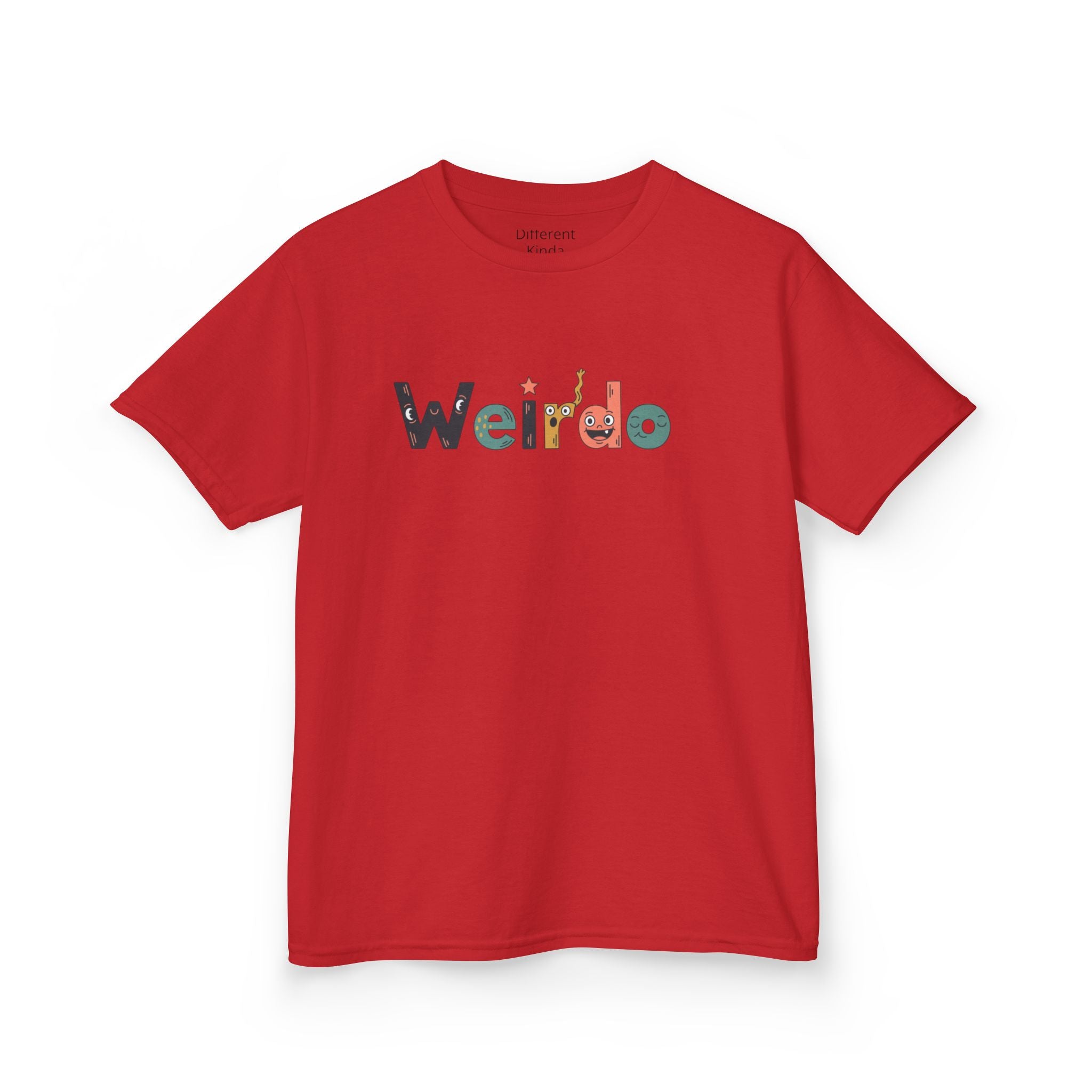 Kids Tee — 'Weirdo' Colorful Letter Graphic