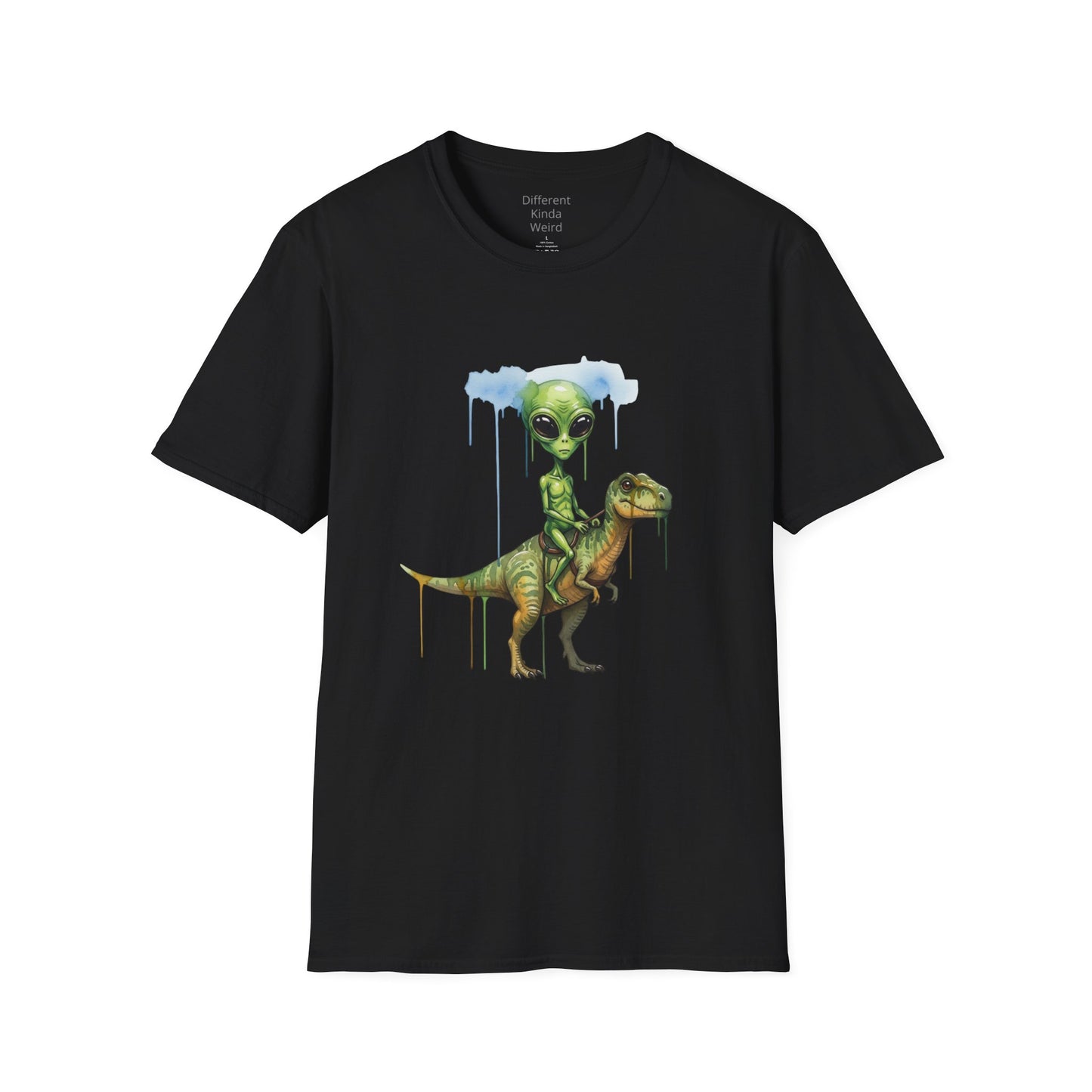 Alien Riding T-Rex T-Shirt