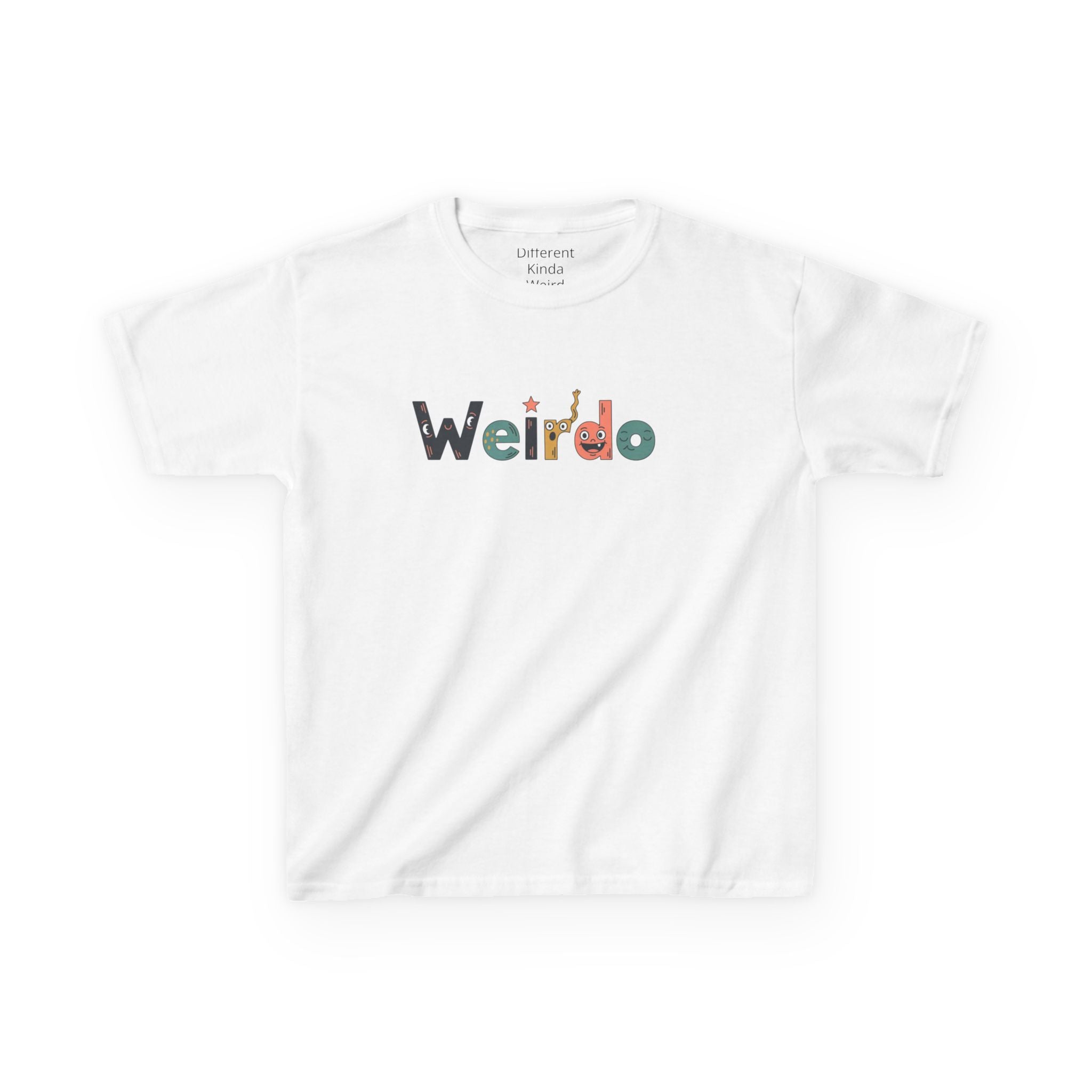 Kids Tee — 'Weirdo' Colorful Letter Graphic