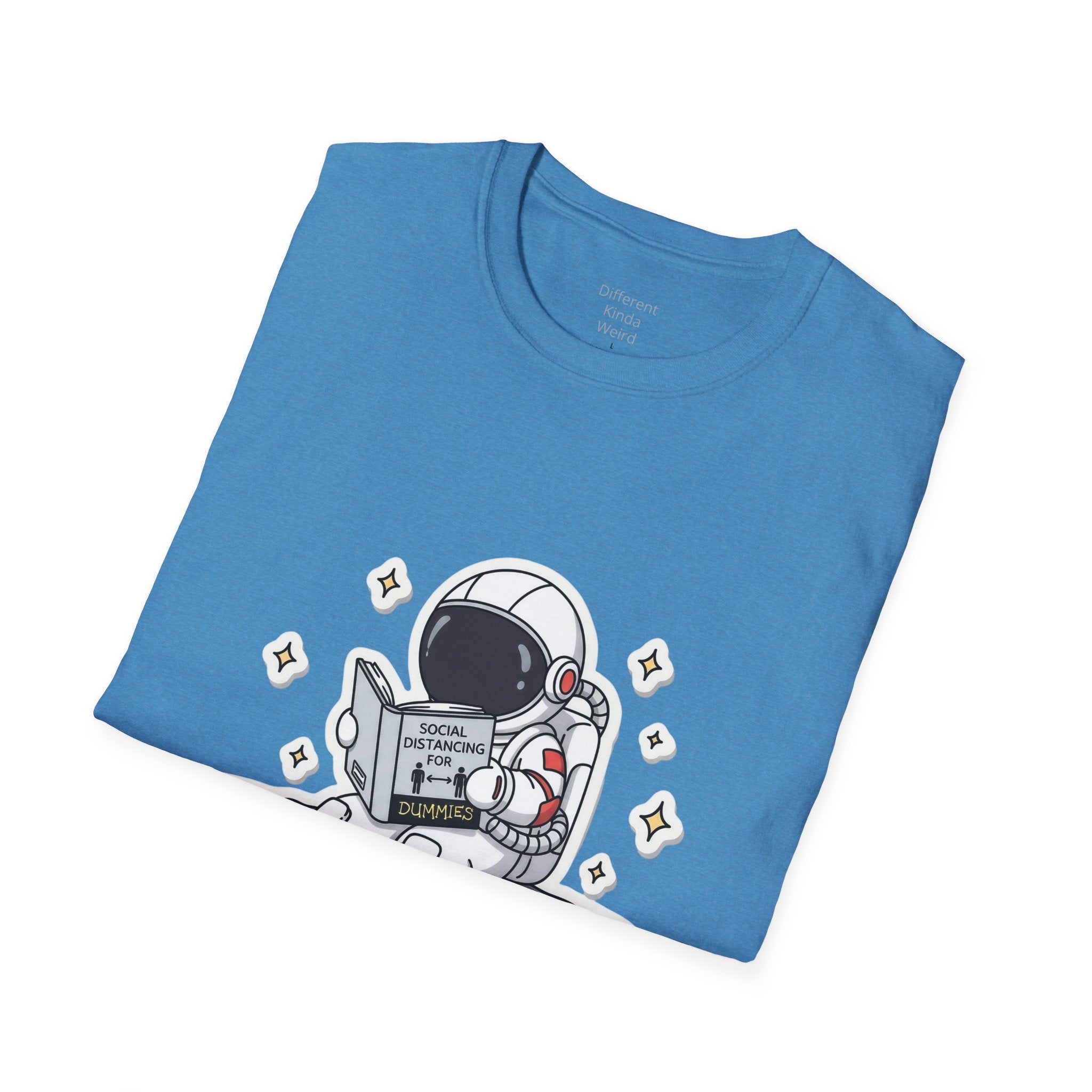 Astronaut Reading T-Shirt — Cute Space Explorer Graphic Tee