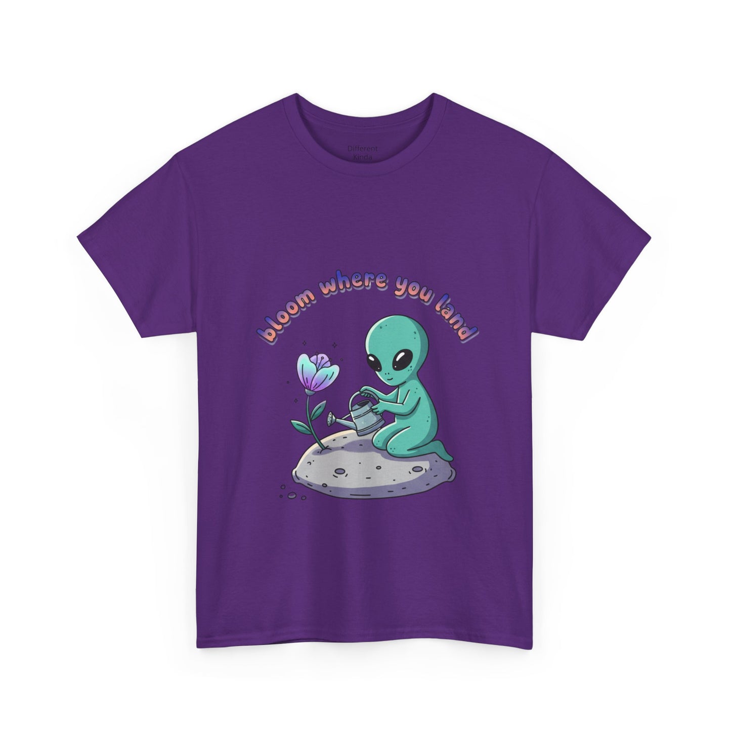 Alien Planting Tee — "Bloom Where You Land" Cute Alien Graphic T-Shirt