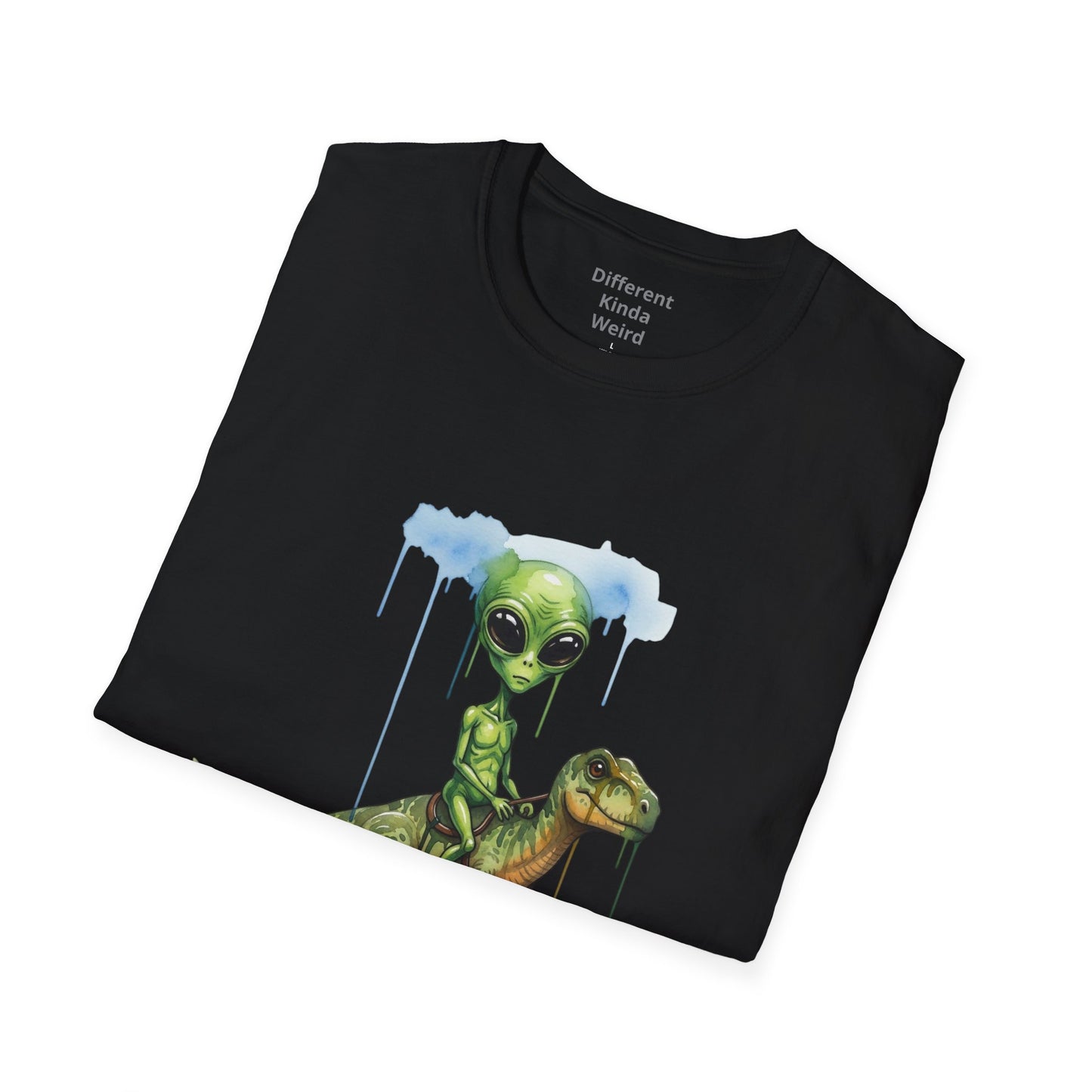 Alien Riding T-Rex T-Shirt