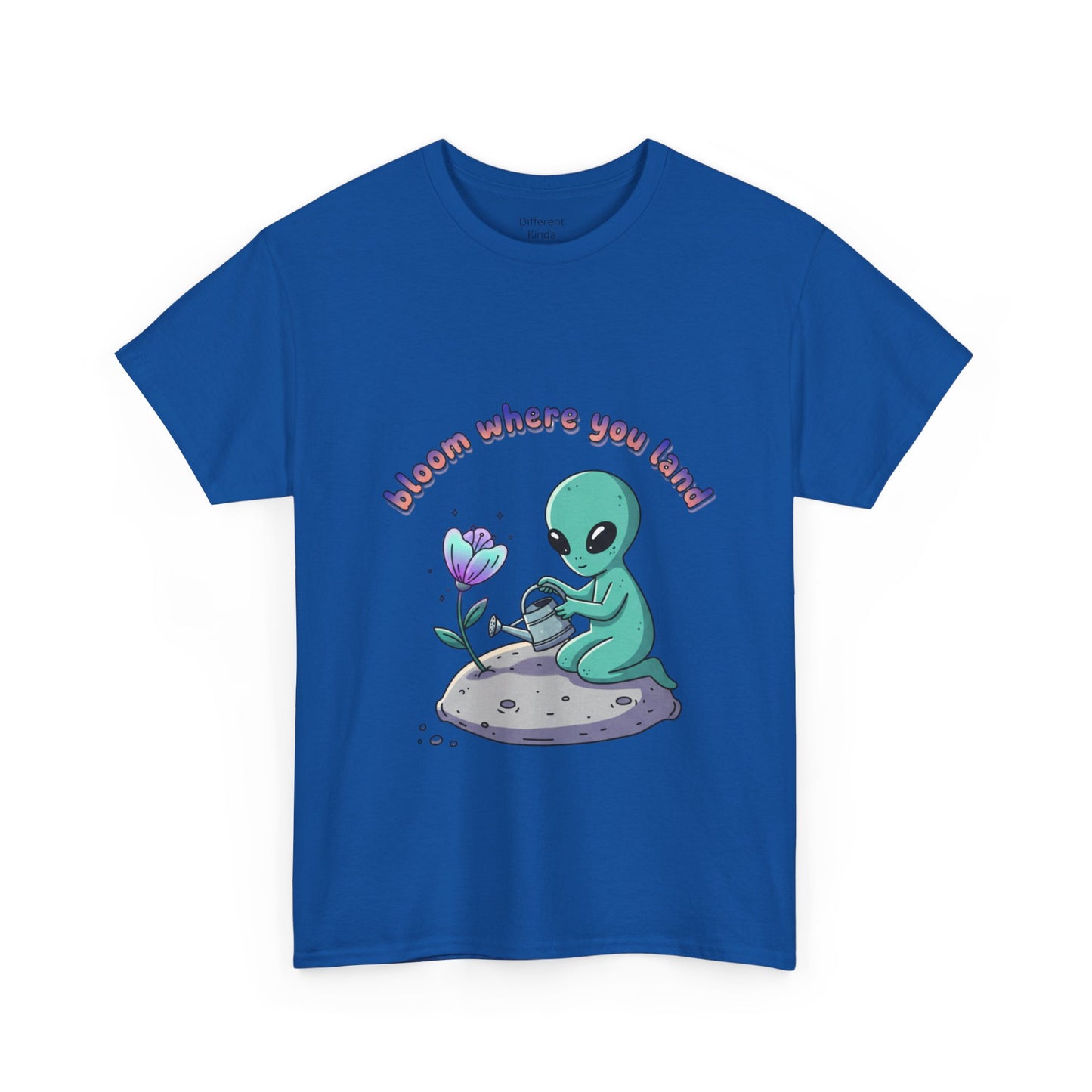 Alien Planting Tee — "Bloom Where You Land" Cute Alien Graphic T-Shirt
