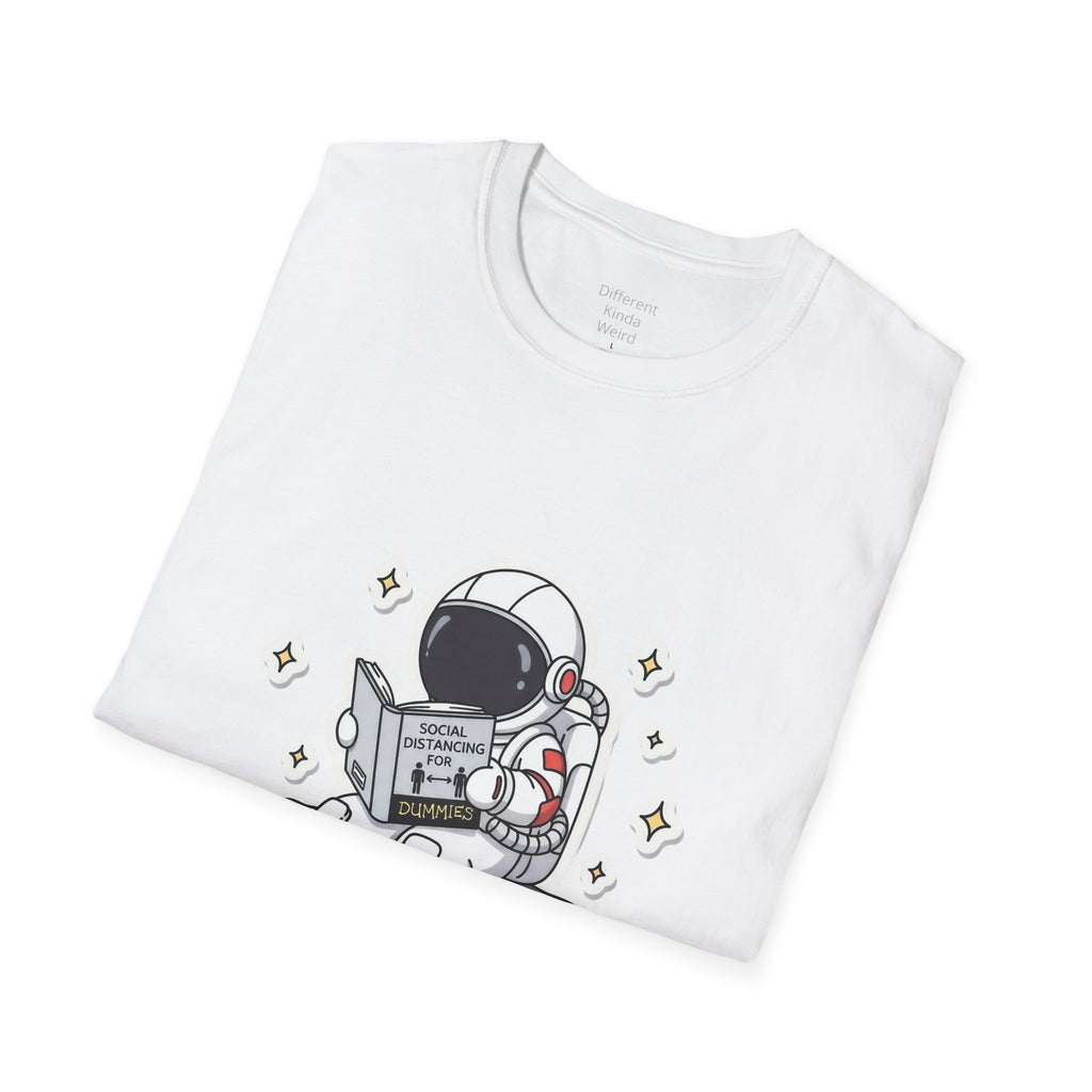 Astronaut Reading T-Shirt — Cute Space Explorer Graphic Tee