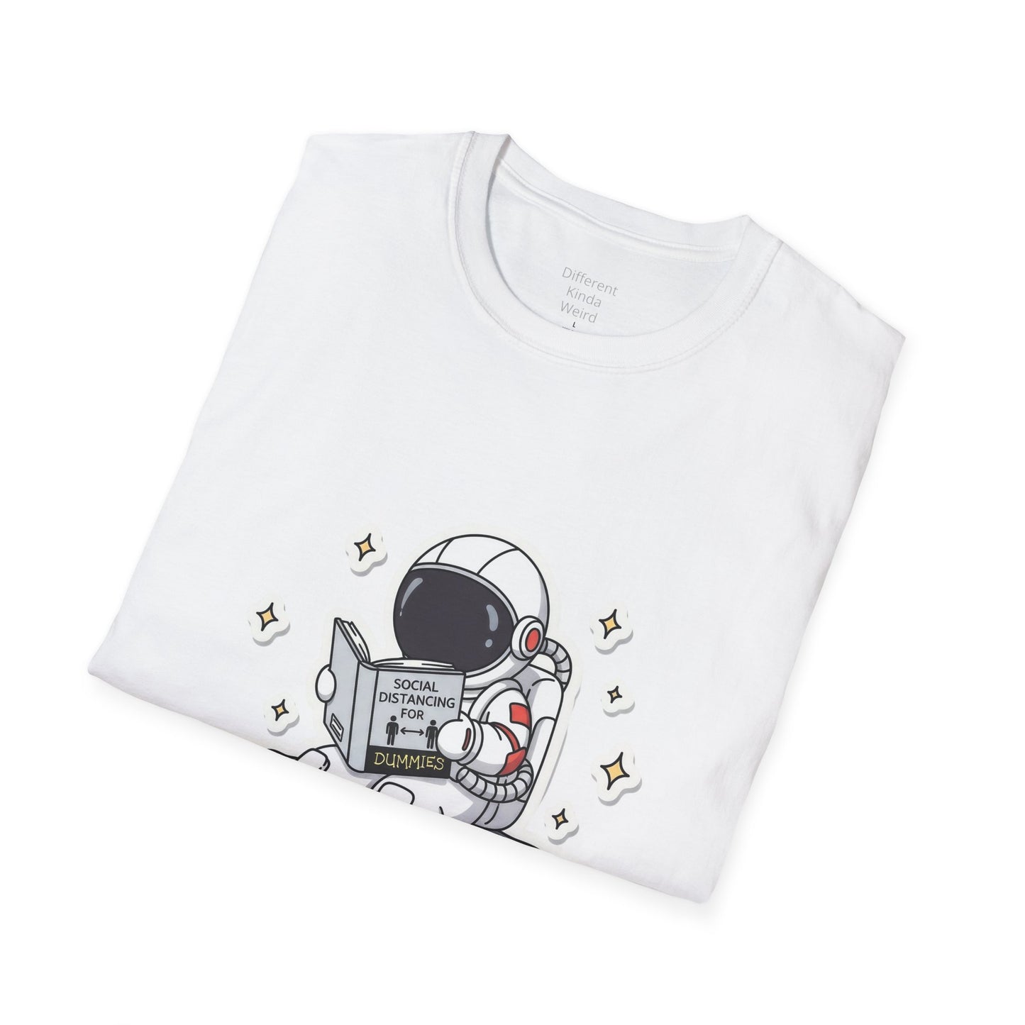 Astronaut Reading T-Shirt — Cute Space Explorer Graphic Tee