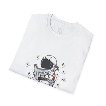 Astronaut Reading T-Shirt — Cute Space Explorer Graphic Tee