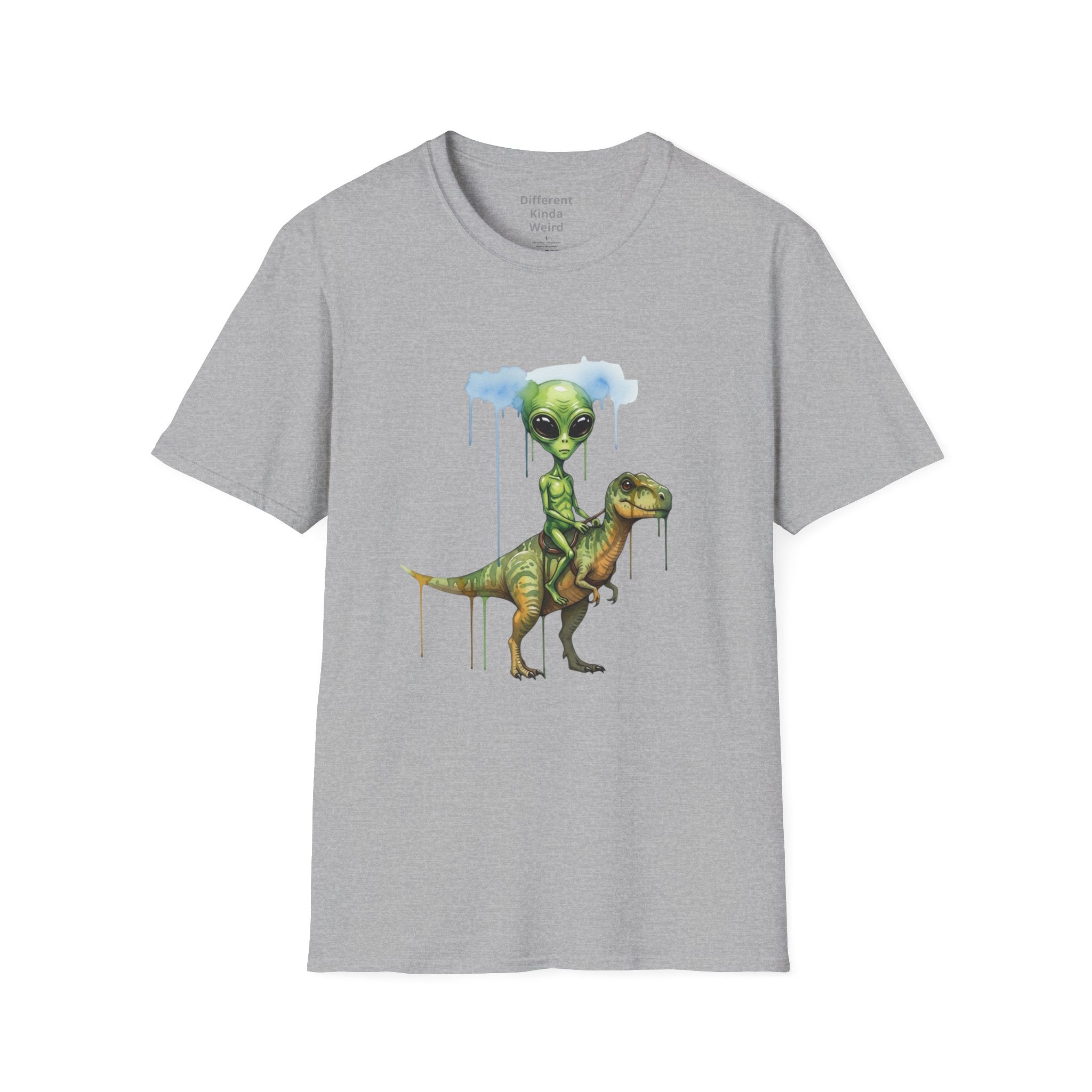 Alien Riding T-Rex T-Shirt