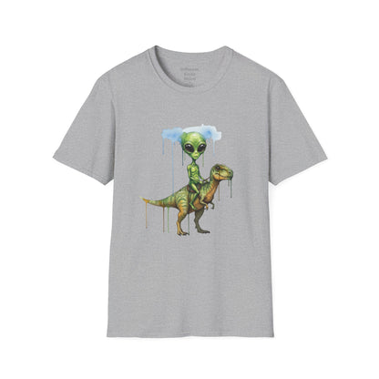 Alien Riding T-Rex T-Shirt