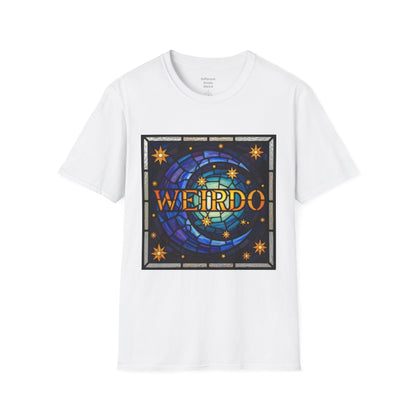 Weirdo Stained Glass Graphic T-Shirt — Retro Celestial Art Tee