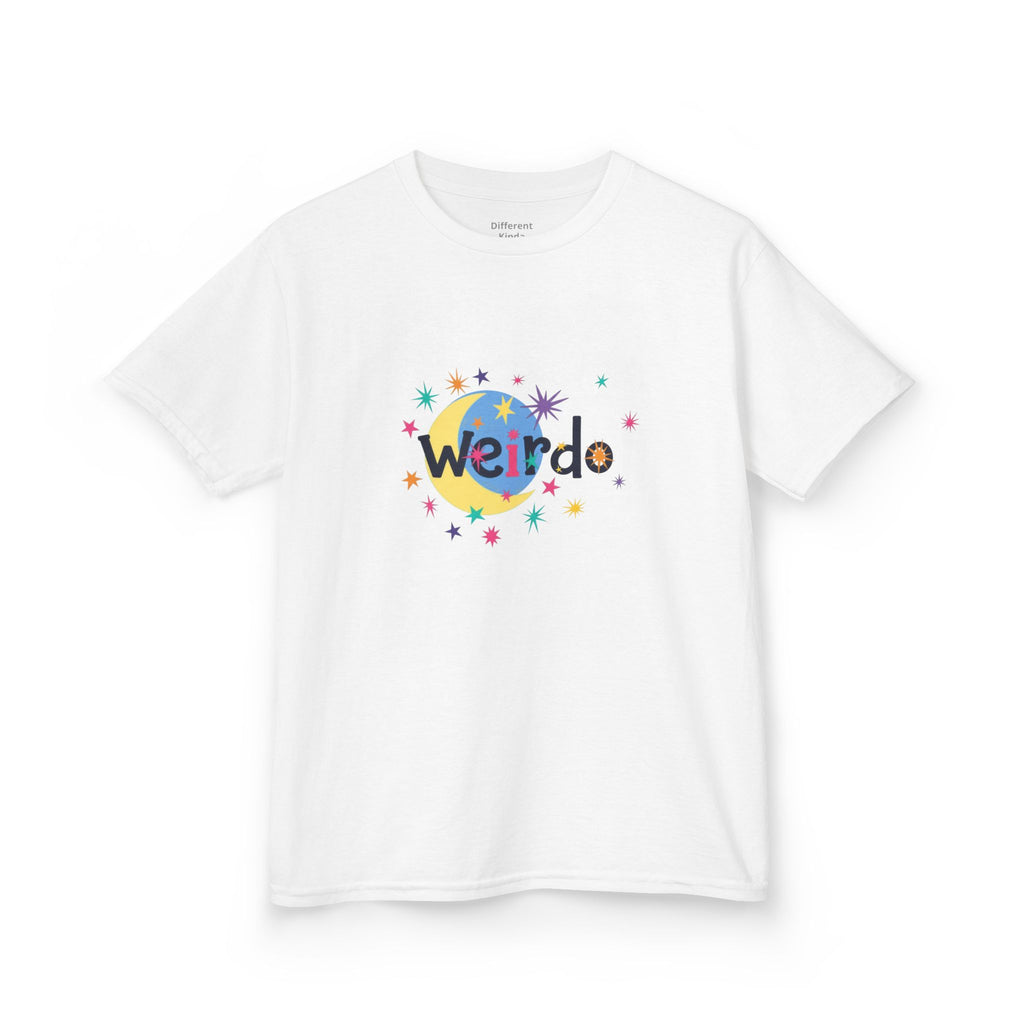 Kids "Weirdo" Graphic Tee — Colorful Confetti Design