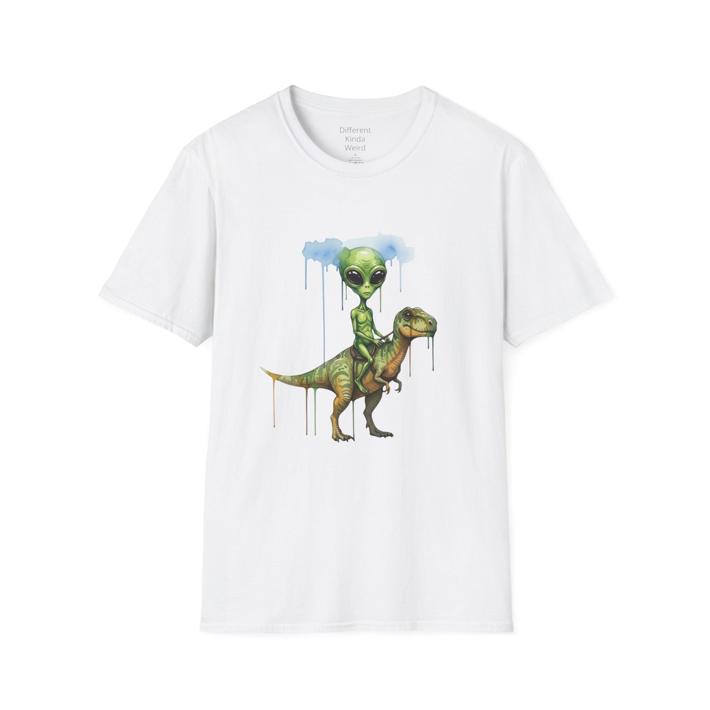 Alien Riding T-Rex T-Shirt