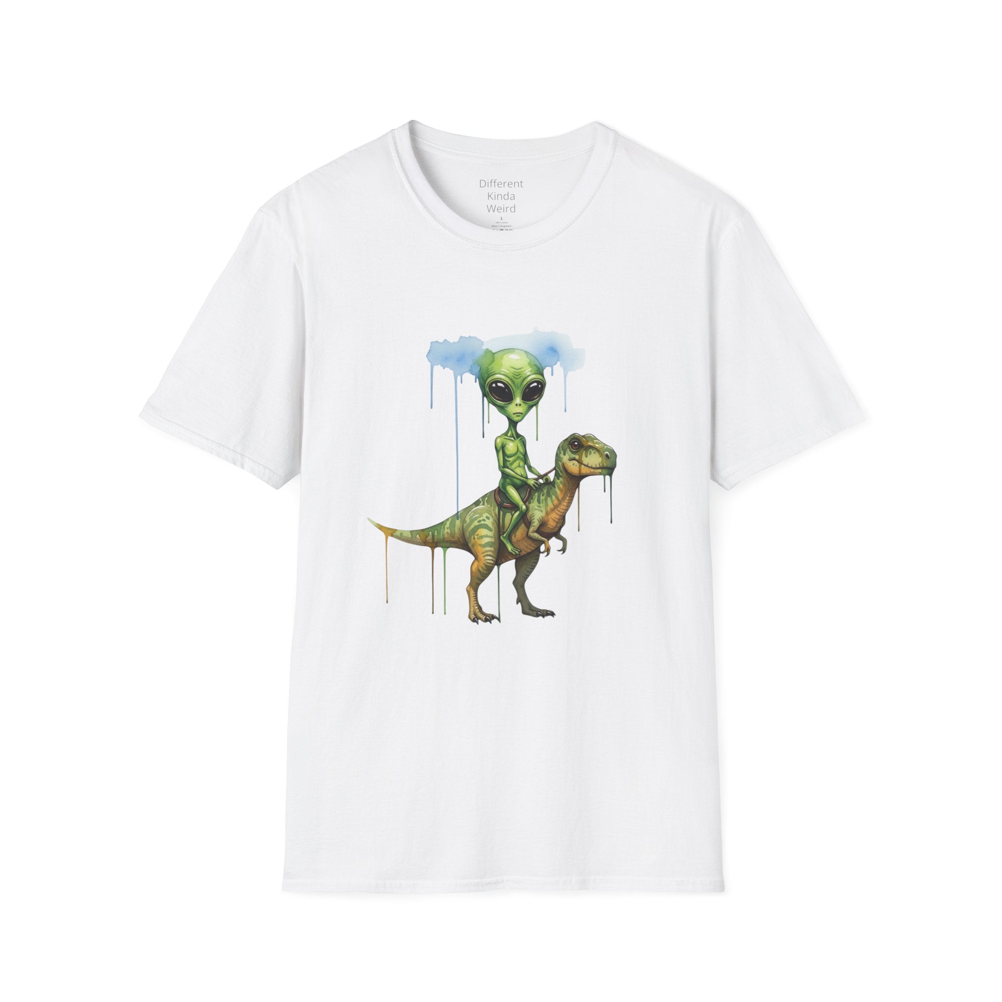 Alien Riding T-Rex T-Shirt