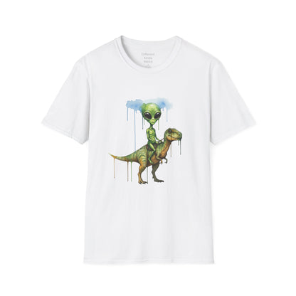 Alien Riding T-Rex T-Shirt