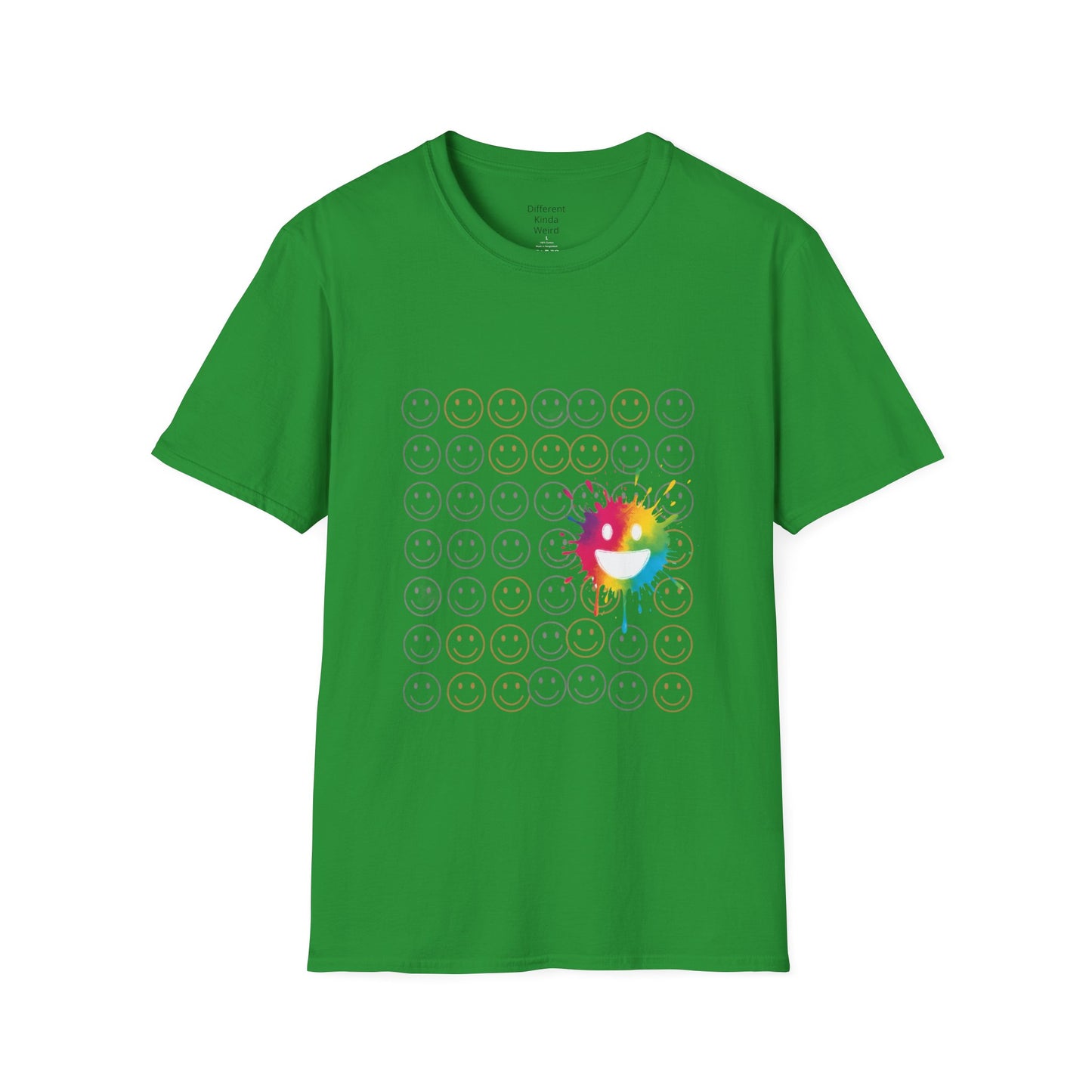 Smiley Grid T-Shirt — Color Splash Emoticon Graphic Tee