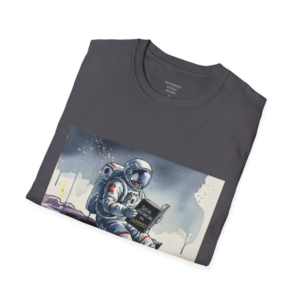 Astronaut Reading T-Shirt — Space Explorer Graphic Tee