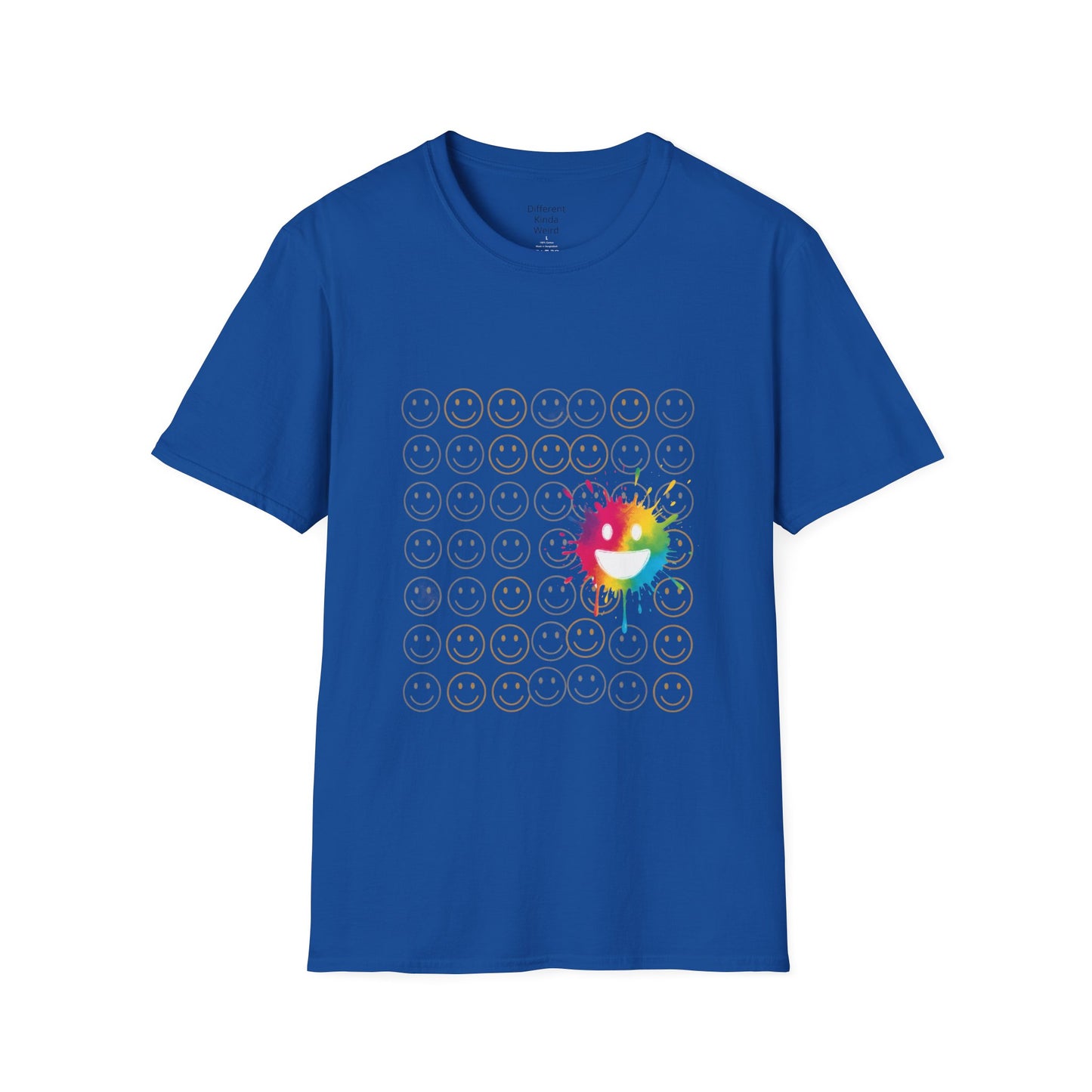 Smiley Grid T-Shirt — Color Splash Emoticon Graphic Tee