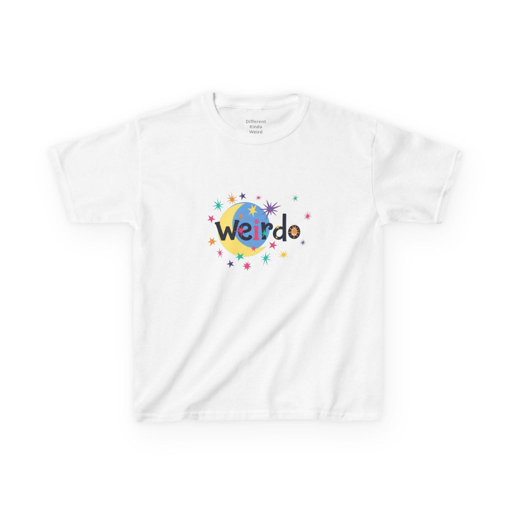 Kids "Weirdo" Graphic Tee — Colorful Confetti Design