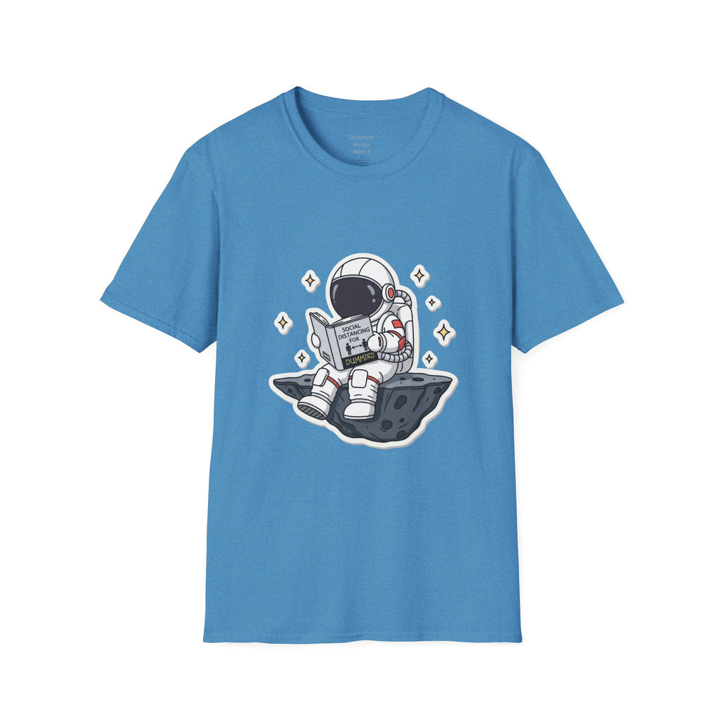 Astronaut Reading T-Shirt — Cute Space Explorer Graphic Tee