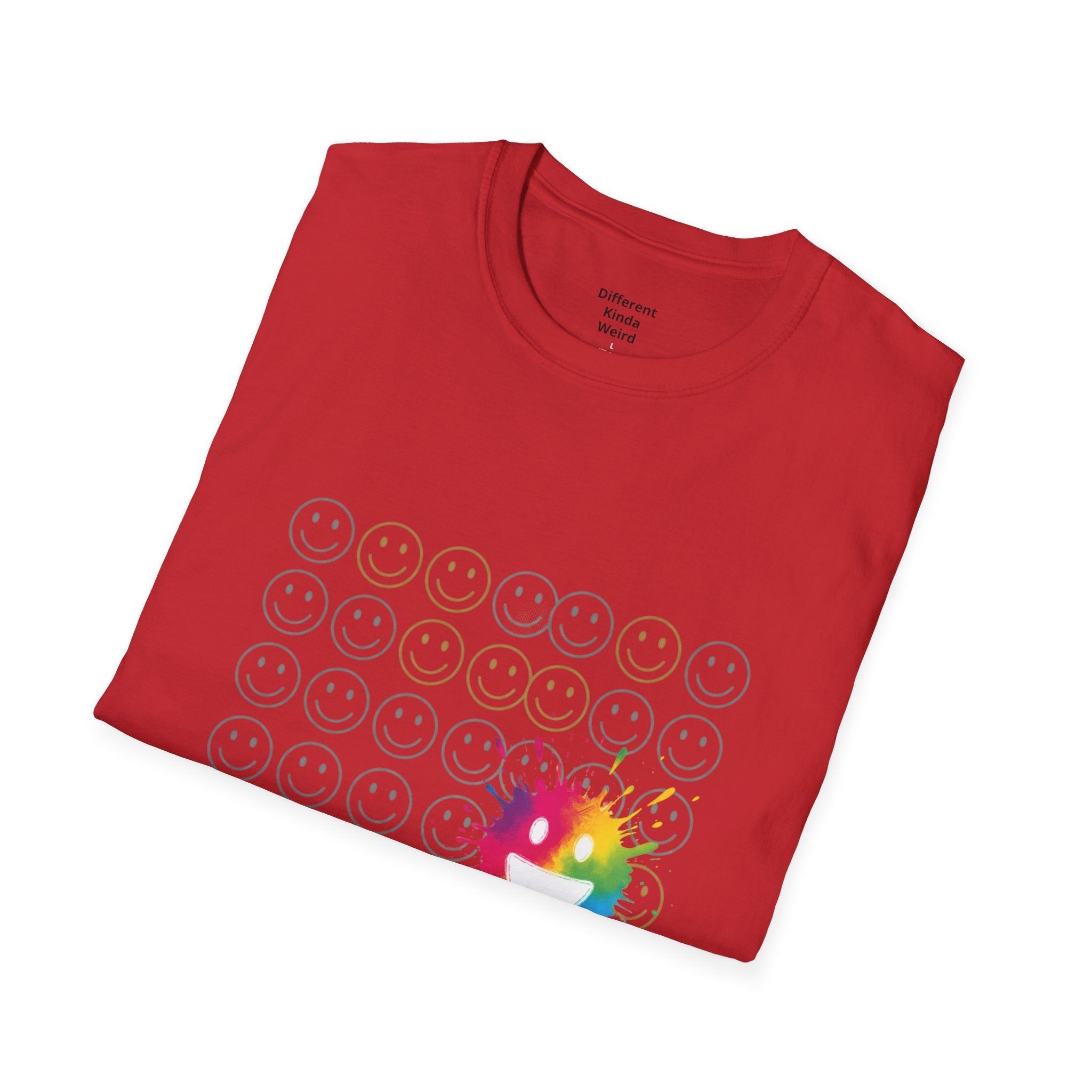 Smiley Grid T-Shirt — Color Splash Emoticon Graphic Tee