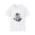 Astronaut Reading T-Shirt — Cute Space Explorer Graphic Tee