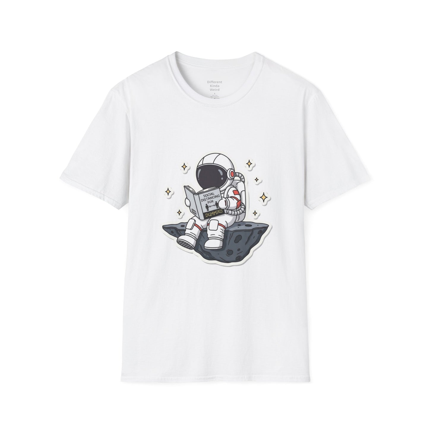 Astronaut Reading T-Shirt — Cute Space Explorer Graphic Tee